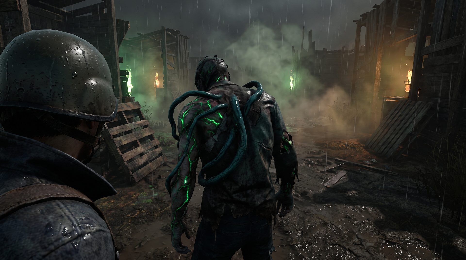 A survivor infected with the Uroboros virus in Dead by Daylight