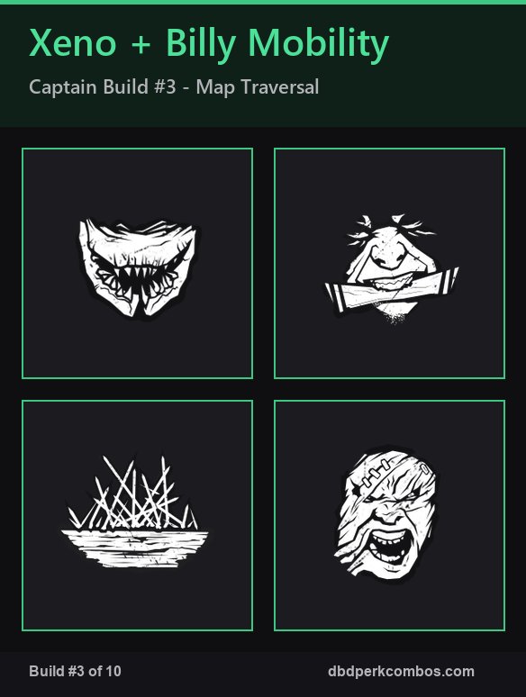 Captain Build 3 Xenomorph plus Hillbilly Mobility perk grid for the 2v8 final week