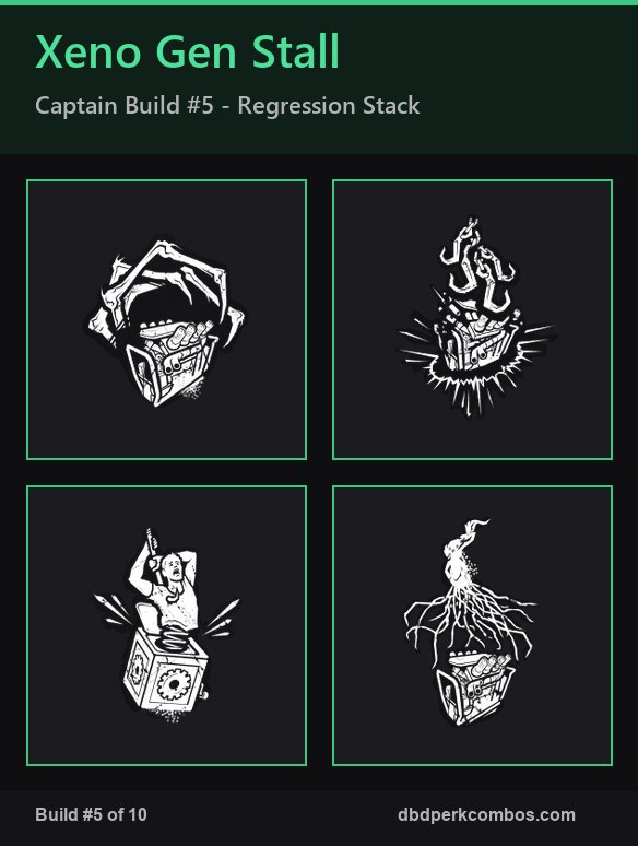Captain Build 5 Xenomorph Gen Stall perk grid for the 2v8 final week