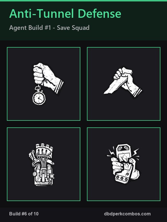 Agent Build 1 Anti-Tunnel Defense perk grid for the 2v8 final week