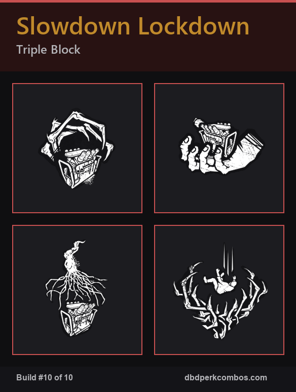 Build 10: Slowdown Lockdown - Triple Block - 4 perk icons composited
