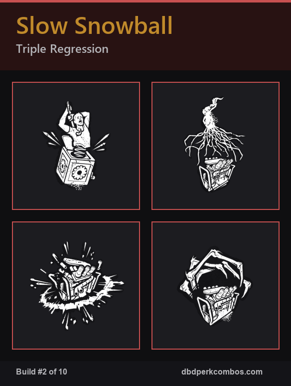 Build 2: Slow Snowball - Triple Regression - 4 perk icons composited