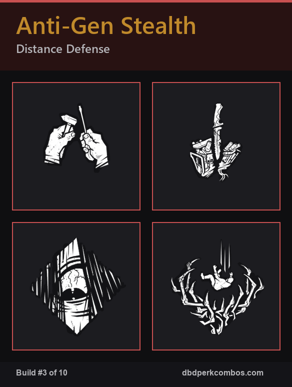 Build 3: Anti-Gen Stealth - Distance Defense - 4 perk icons composited