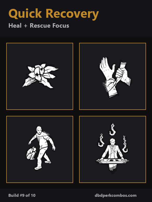 Quick Recovery - Heal + Rescue Focus - 4 perk icons composited